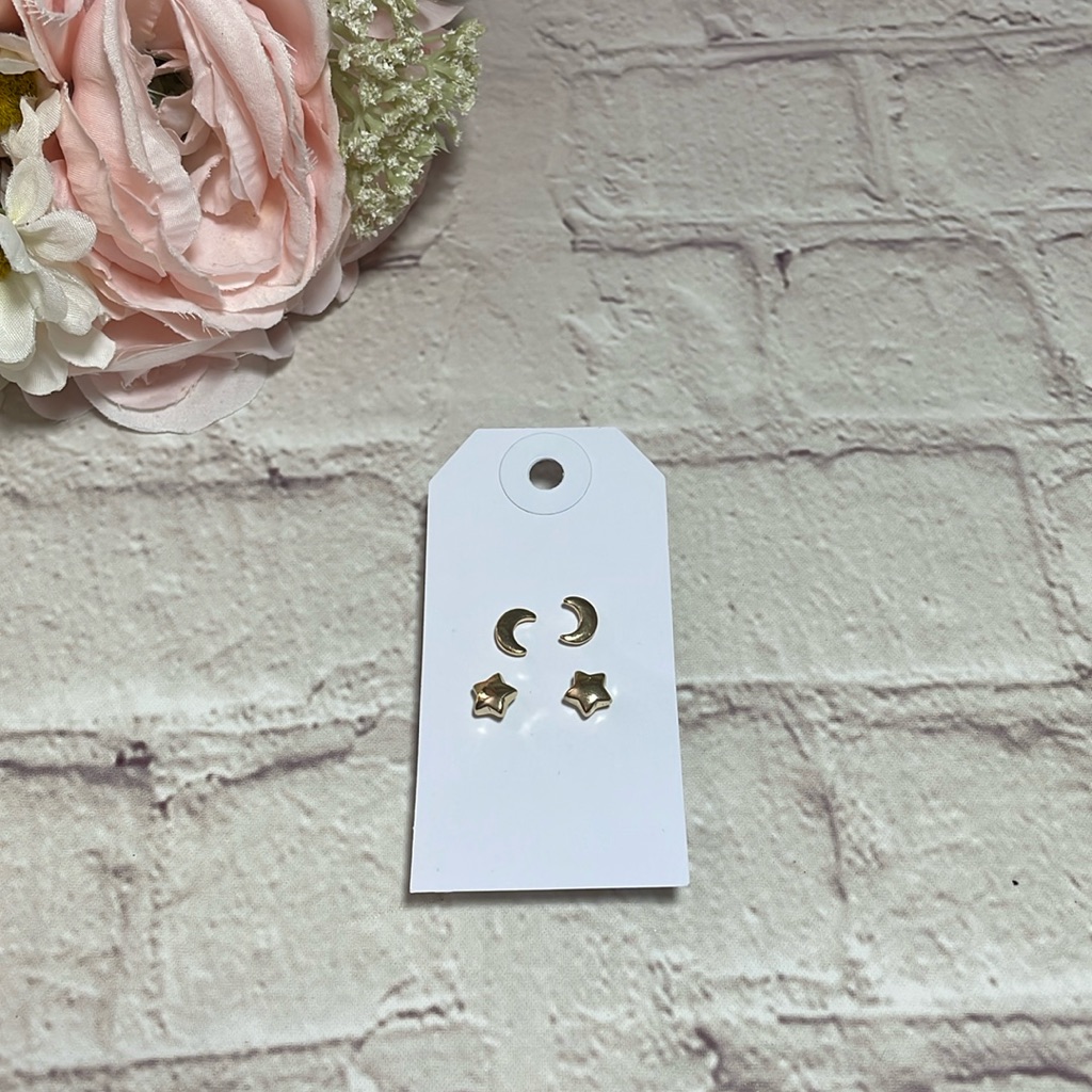 Nwt Altar’d State Moon & Stars Earring Set Of 2